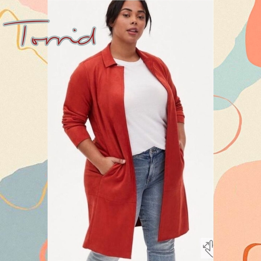 Torrid Red Longline Cardigan